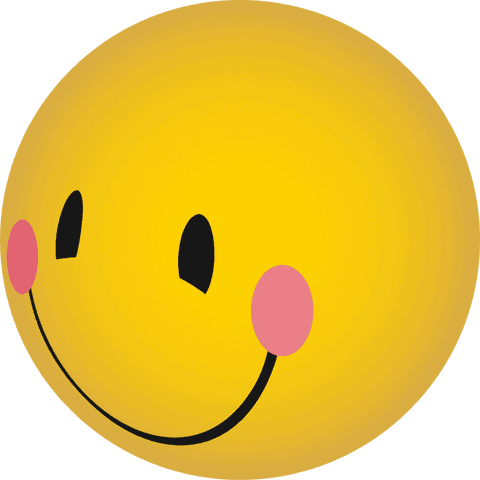 3d yellow emoticon face on transparent background with pink cheeks - Download Free Stock Videos Pikwizard.com