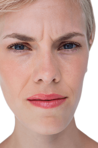 caucasian woman with furrowed brows on transparent background, lifestyle portrait - Download Free Stock Videos Pikwizard.com