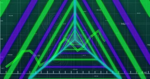 Abstract Geometric Shapes Over Financial Data - Download Free Stock Images Pikwizard.com