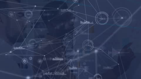 Global Network Connections in Modern Digital Interface Concept