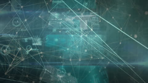 Animation of Data Processing and Digital Network Connections