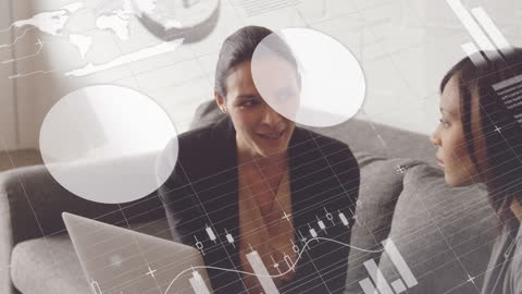 Business Professionals Discussing Analytics in Office Environment