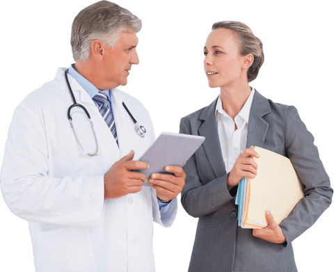 Transparent Background Doctor and Businesswoman Collaborating - Download Free Stock Videos Pikwizard.com