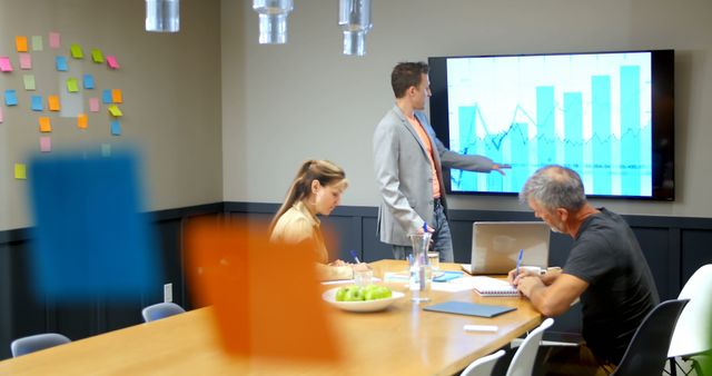 Business Meeting with Presentation in Modern Conference Room - Download Free Stock Images Pikwizard.com