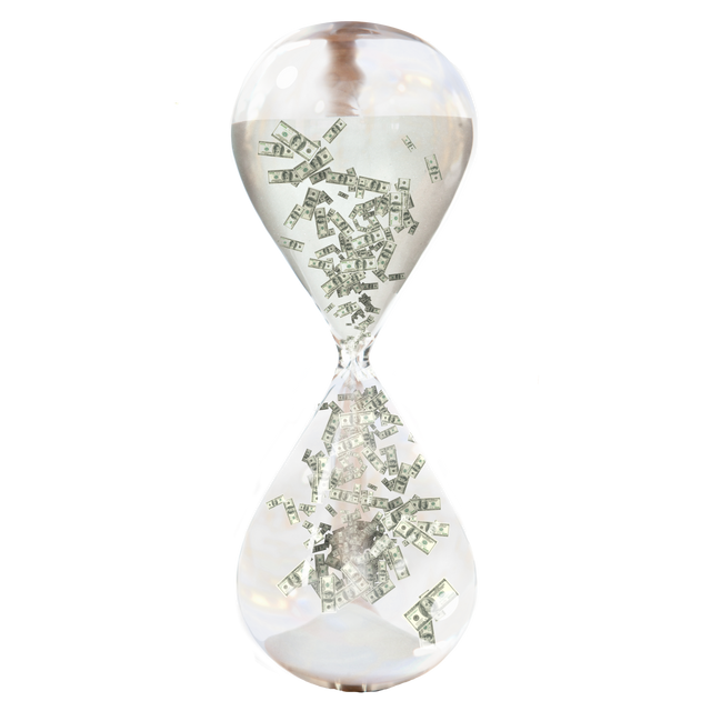 Transparent Hourglass with Dollar Bills Falling Time Concept - Download Free Stock Videos Pikwizard.com