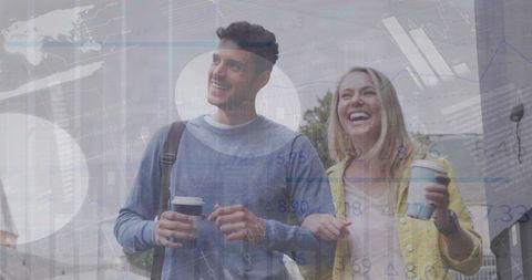 Dynamic Investment Strategy Concept with Happy Couple