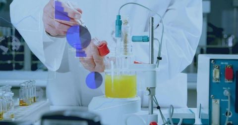 Scientist conducting innovative experiments in modern laboratory