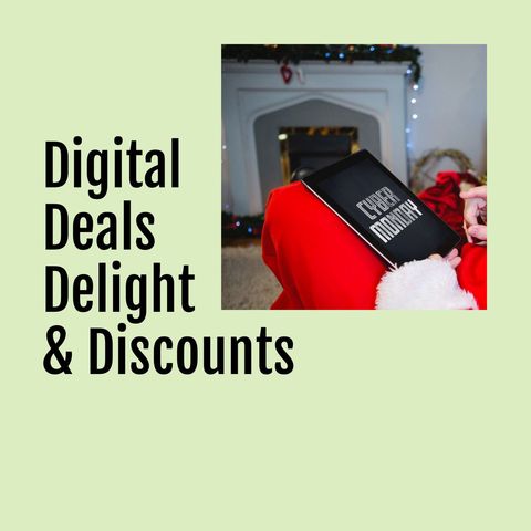 Santa Shopping Cyber Monday Deals on Tablet - Download Free Stock Templates Pikwizard.com