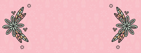 Pink floral card design with copy space on transparent background