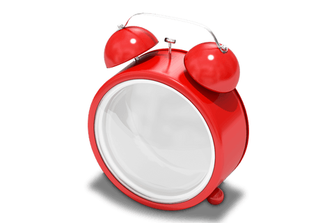 transparent background red alarm clock with blank face - Download Free Stock Videos Pikwizard.com