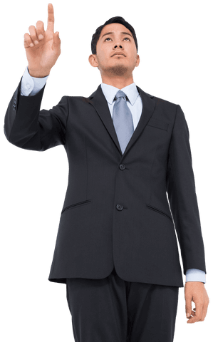 focused business professional pointing on transparent background - Download Free Stock Videos Pikwizard.com
