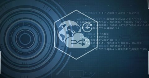 Digital Network and Data Processing Interface - Download Free Stock Images Pikwizard.com