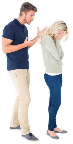 Talking Couple with Transparent Background Disagreeing Situation - Download Free Stock Videos Pikwizard.com