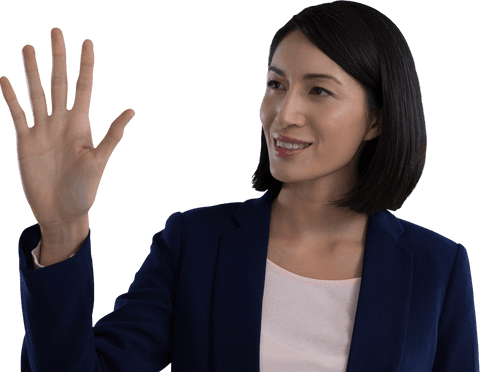 Businesswoman Engaging with Transparent Touchscreen Interface - Download Free Stock Videos Pikwizard.com