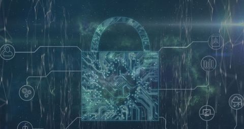 Digital lock securing network for cyber protection