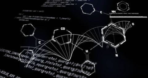 abstract visualization of dna data and chemical structures - Download Free Stock Images Pikwizard.com
