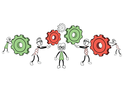 Transparent Illustration of Teamwork with Joining Gears - Download Free Stock Videos Pikwizard.com