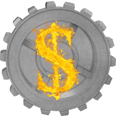 transparent dollar symbol with fiery gear effect for branding - Download Free Stock Videos Pikwizard.com