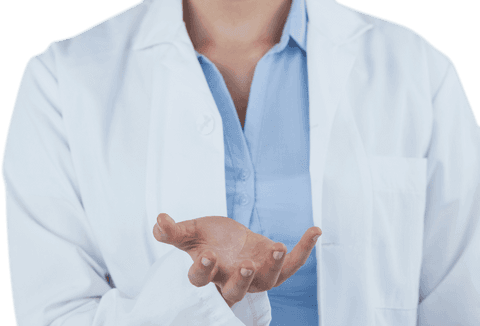 Transparent Female Doctor Gesturing Empty Palm Forward - Download Free Stock Videos Pikwizard.com