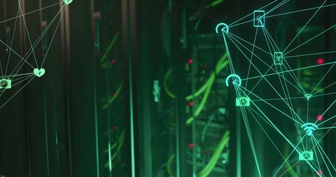 Futuristic Digital Data Network in Server Room Environment - Download Free Stock Images Pikwizard.com