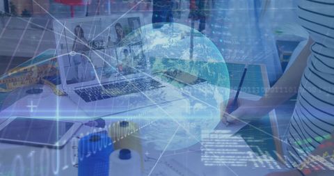 Global Finance Concept with Technology Overlay