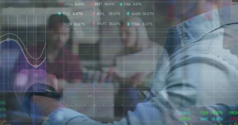 businessman analyzing financial data on smartwatch in modern office - Download Free Stock Images Pikwizard.com