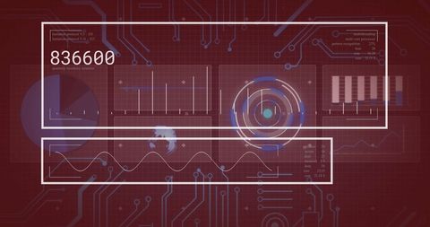 Futuristic Interface on Digital Circuit Board Background - Download Free Stock Images Pikwizard.com