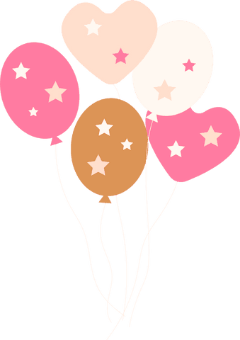 Transparent Pastel Heart and Oval Balloons with Stars - Download Free Stock Videos Pikwizard.com