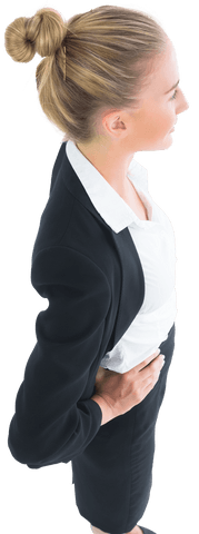 Confident Blonde Businesswoman in Professional Attire Transparent Background