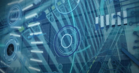 Futuristic Digital Interface with Network Connections and Globe