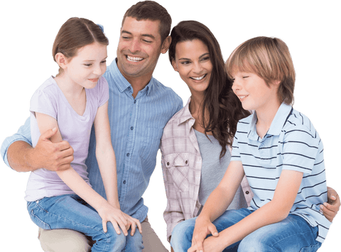 happy family sitting together on transparent background - Download Free Stock Videos Pikwizard.com