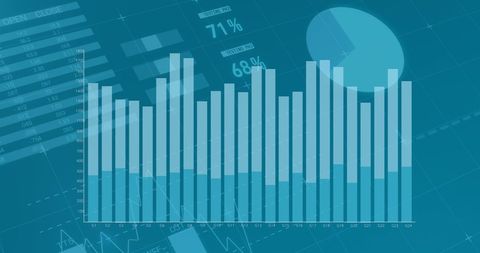 Financial Data Trend Analysis with Graphs on Green Background - Download Free Stock Images Pikwizard.com