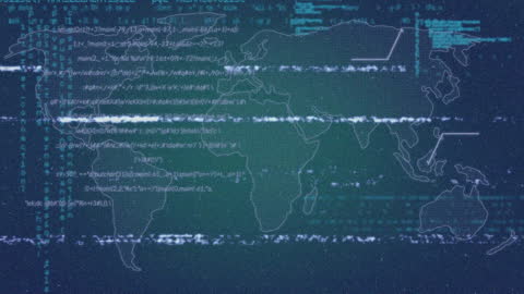Global Data Interface with World Map Overlay