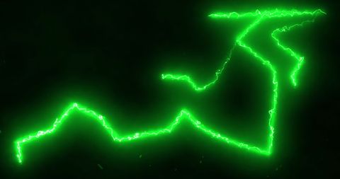 Vibrant Green Lightning Bolts on Dark Background - Download Free Stock Images Pikwizard.com