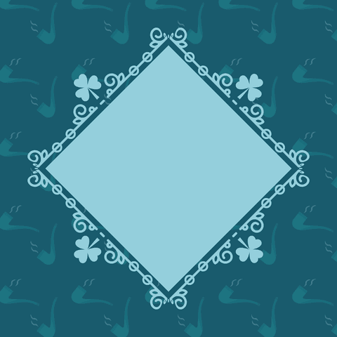 Transparent St. Patrick's Day Card with Pipe and Shamrock Border - Download Free Stock Videos Pikwizard.com