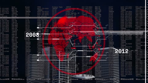 Global Finance Data Visualization with Animated Skyscrapers