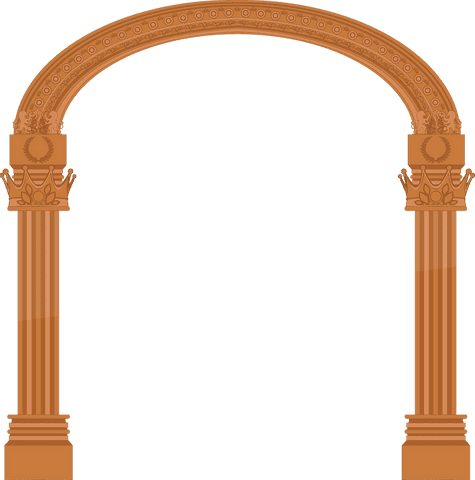 classical semicircular arch columns with ornate detail transparent background - Download Free Stock Videos Pikwizard.com
