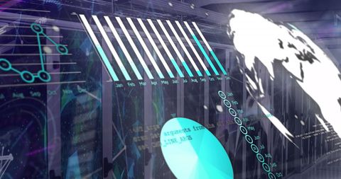 Futuristic Data Analysis and Global Digital Interface - Download Free Stock Images Pikwizard.com