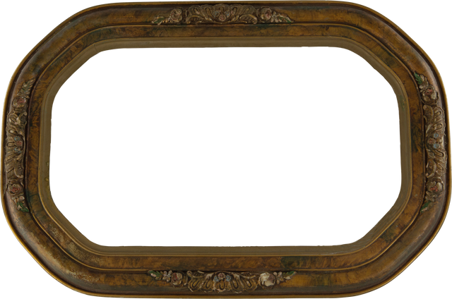 Rectangular Wooden Decorative Frame with Vintage Floral Ornaments, Transparent Background - Download Free Stock Videos Pikwizard.com