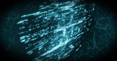 Digital padlock with fingerprints representing online security