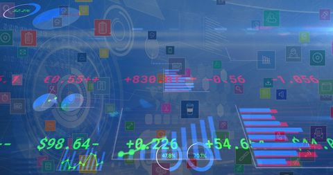 Advanced Data Analytics with Digital Interface Overlays - Download Free Stock Images Pikwizard.com