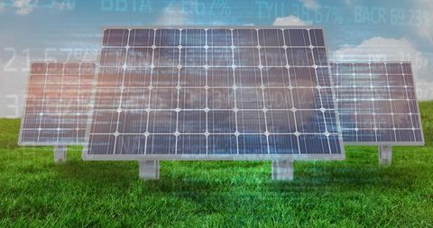Financial Data and Solar Energy Integration Concept - Download Free Stock Images Pikwizard.com