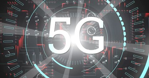 Futuristic 5G Network with Digital Circuitry Background - Download Free Stock Images Pikwizard.com