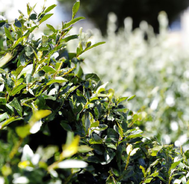 Close up of bushes with multiple green leaves in garden - Download Free Stock Photos Pikwizard.com