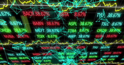Digital Data Processing Across LED Stock Tickers