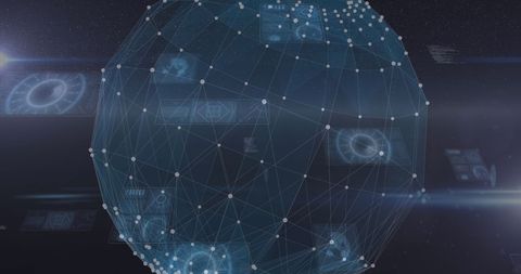 Global Network of Connections with Digital Interface - Download Free Stock Images Pikwizard.com
