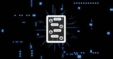 AI Chatbot Data Processing with Digital Circuits - Download Free Stock Images Pikwizard.com