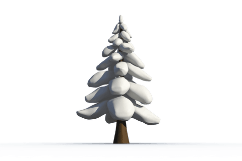 snow-covered pine tree illustration on transparent background - Download Free Stock Videos Pikwizard.com