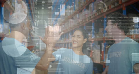 Volunteers Collaborating in Data-Driven Warehouse