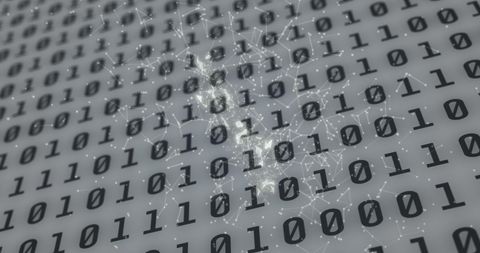 Network of Connections Overlaying Binary Coding Visualizing Data Processing - Download Free Stock Images Pikwizard.com